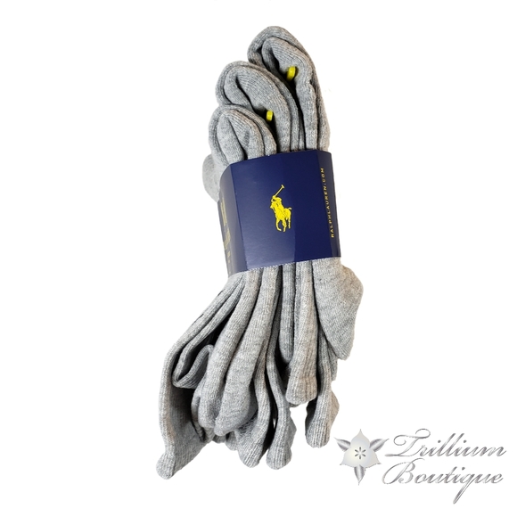 Polo Ralph Lauren Gray Classic Sport Socks NWT! - Picture 5 of 7